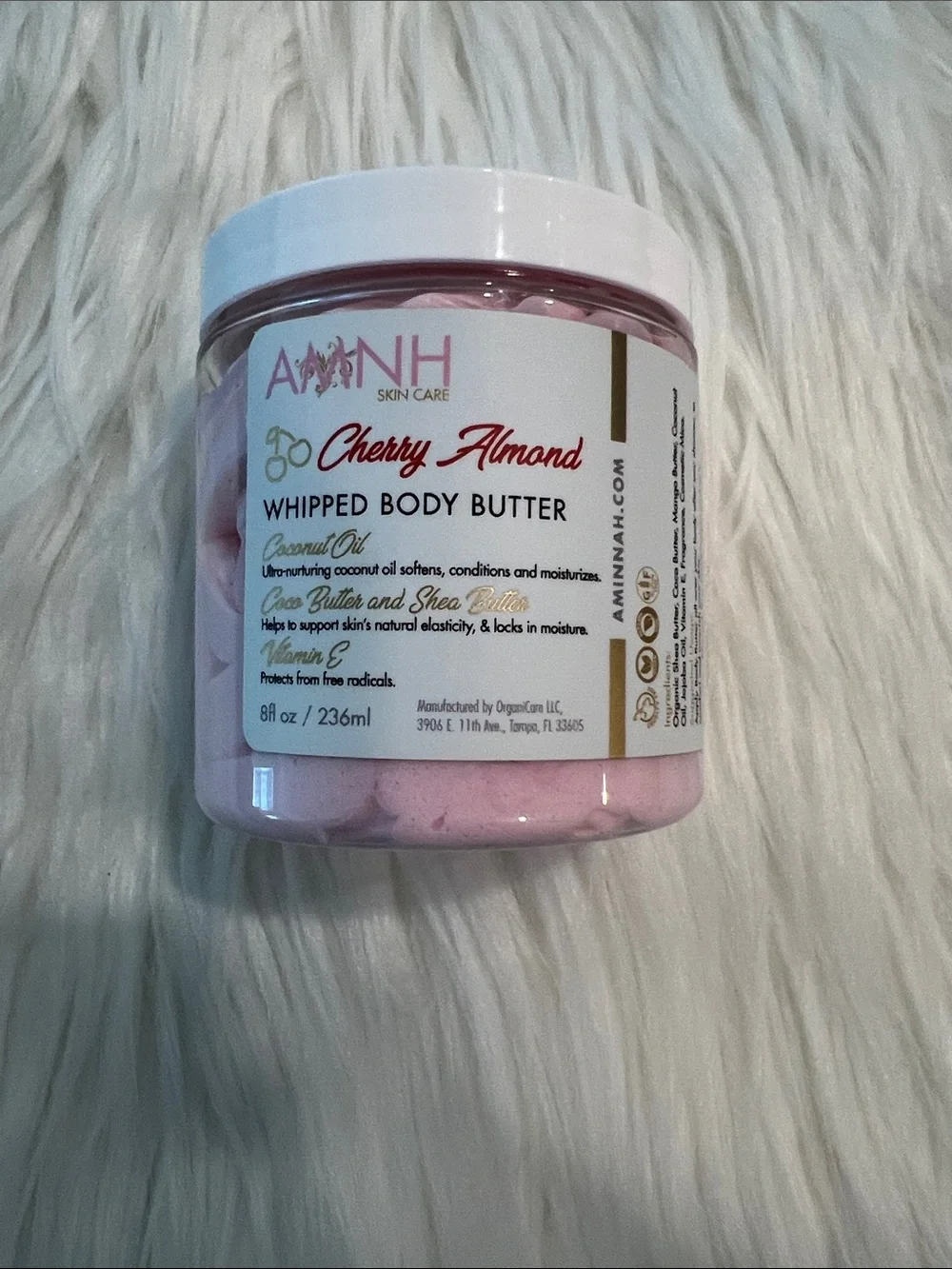 NWT Aminnah Cherry Almond Whipped Body Butter retails $38.00 USD